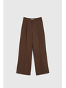 Moodo Hnedé nohavice so širokými nohavicami Moodo