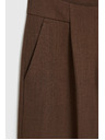 Moodo Hnedé nohavice so širokými nohavicami Moodo