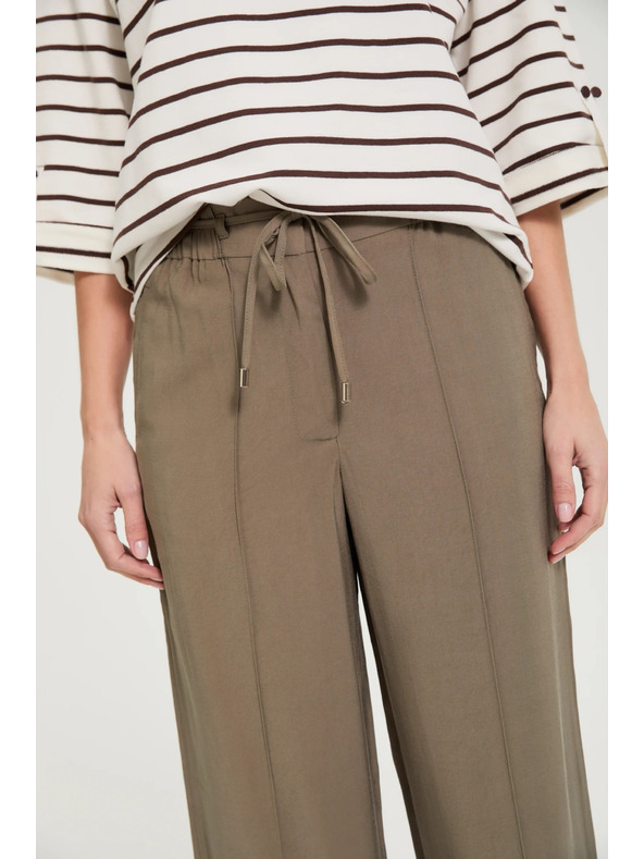 Moodo Voľné olivové nohavice Moodo