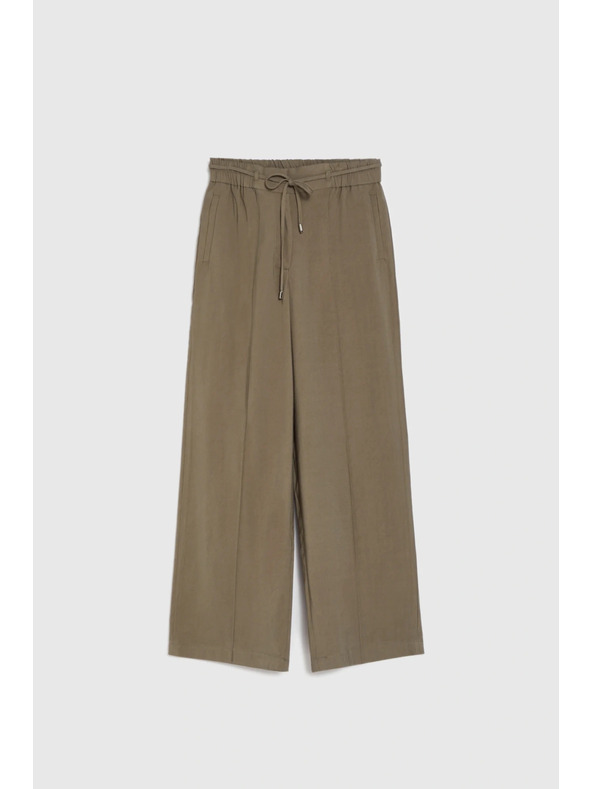 Moodo Voľné olivové nohavice Moodo