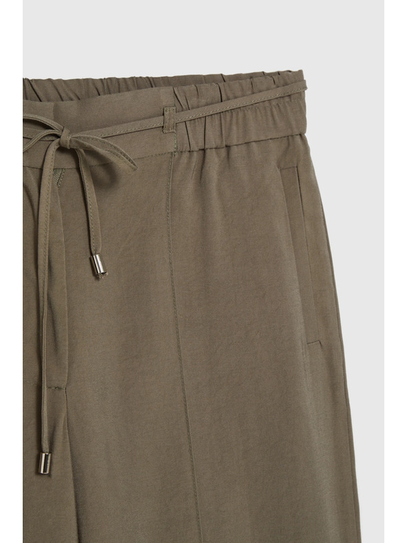 Moodo Voľné olivové nohavice Moodo