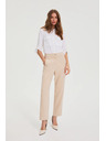 Moodo Hladké béžové nohavice Moodo