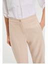 Moodo Hladké béžové nohavice Moodo
