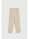Moodo Hladké béžové nohavice Moodo