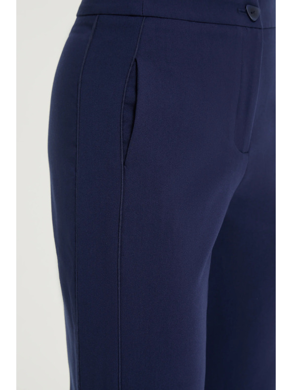 Moodo Hladké tmavo modré nohavice Moodo