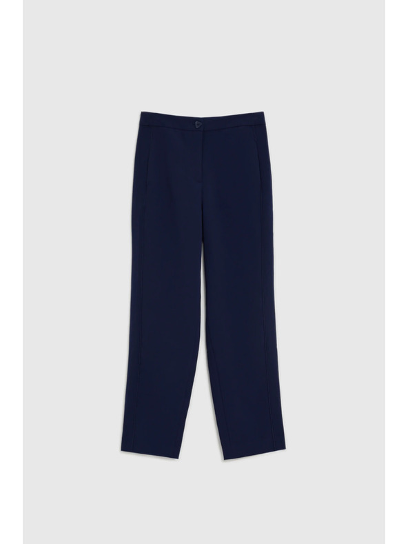 Moodo Hladké tmavo modré nohavice Moodo