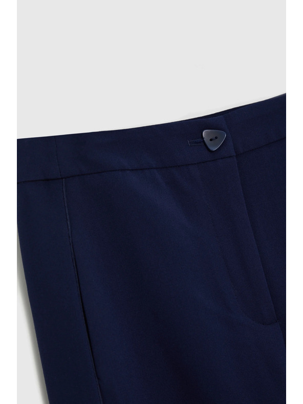 Moodo Hladké tmavo modré nohavice Moodo