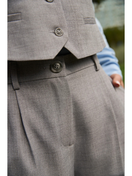 Moodo Šedé nohavice so štruktúrou Moodo