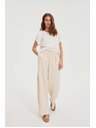 Moodo Béžové nohavice s opaskom Moodo
