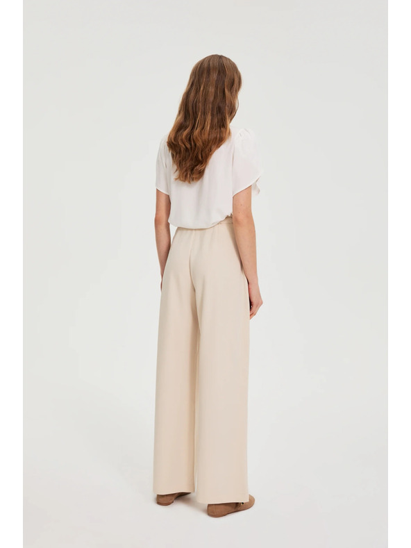 Moodo Béžové nohavice s opaskom Moodo