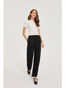 Moodo Čierne viskózové nohavice Moodo
