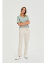 Moodo Béžové bavlnené nohavice Moodo