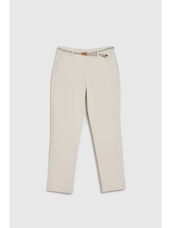 Moodo Béžové bavlnené nohavice Moodo