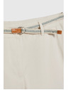 Moodo Béžové bavlnené nohavice Moodo