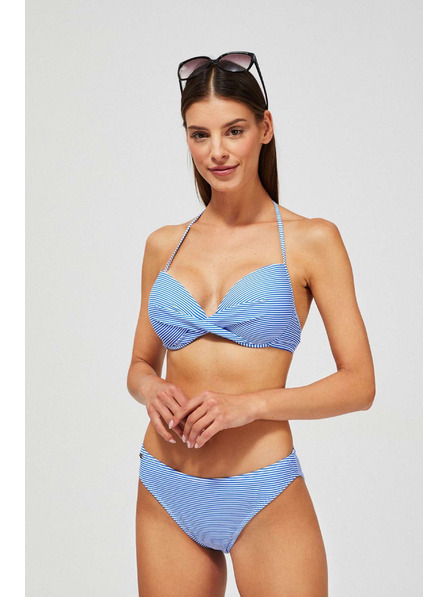 Moodo Pruhovaný modrý spodný diel plaviek Moodo