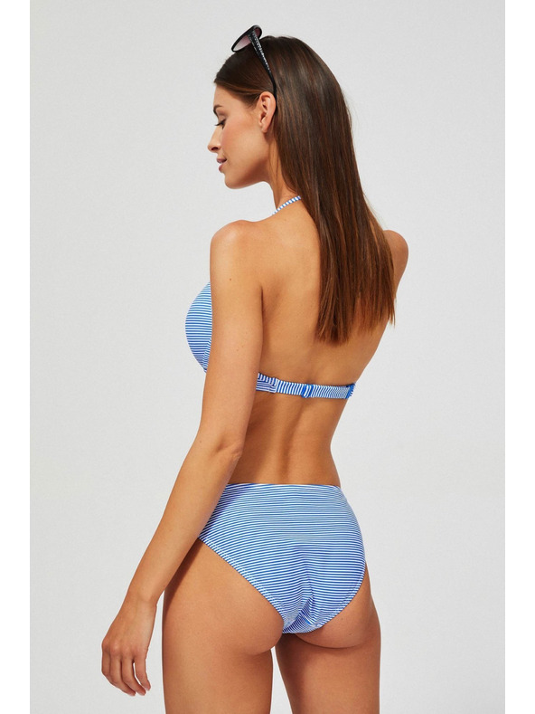 Moodo Pruhovaný modrý spodný diel plaviek Moodo