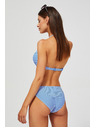 Moodo Pruhovaný modrý spodný diel plaviek Moodo