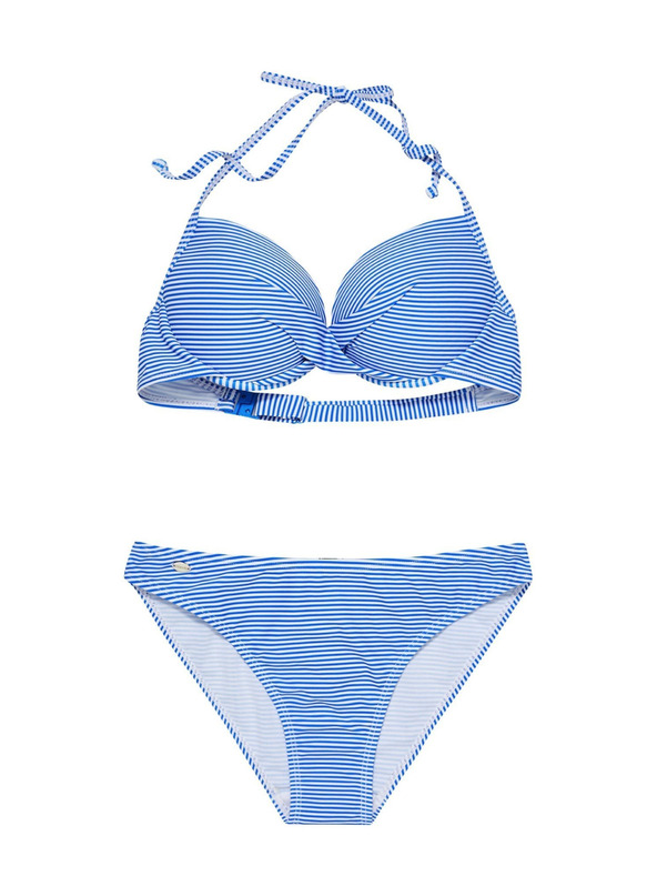Moodo Pruhovaný modrý spodný diel plaviek Moodo