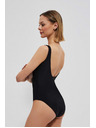 Moodo Hladké jednodielne čierne plavky Moodo