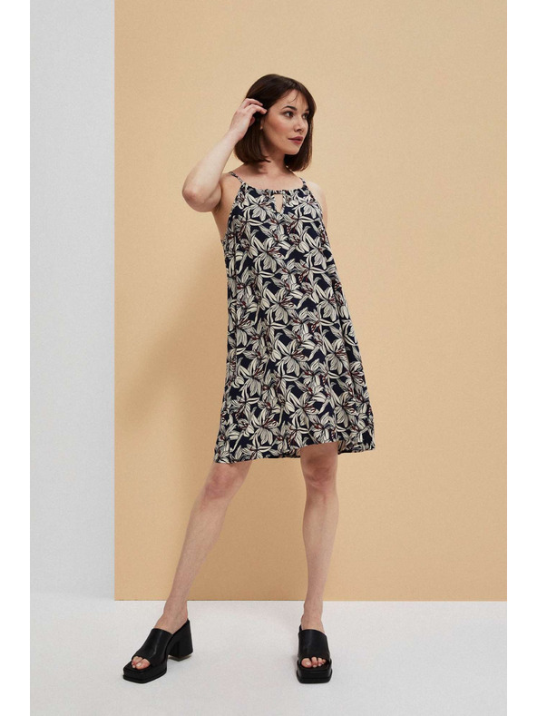 Moodo Viskózové šaty s kvetinovým vzorom Moodo