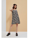 Moodo Viskózové šaty s kvetinovým vzorom Moodo