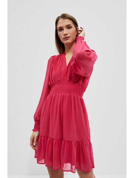 Moodo Šaty s volánom a nafúknutými rukávmi Moodo