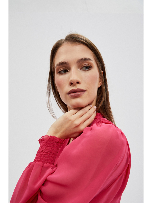 Moodo Šaty s volánom a nafúknutými rukávmi Moodo