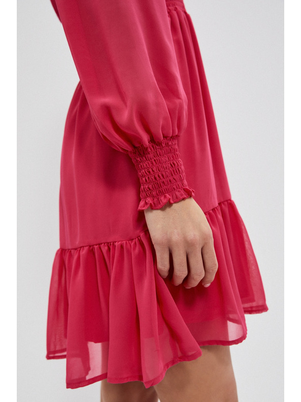 Moodo Šaty s volánom a nafúknutými rukávmi Moodo