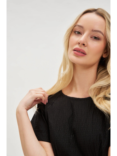 Moodo Čierne bavlnené šaty s odhalenými chrbtom Moodo