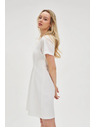 Moodo Biele bavlnené šaty s odhalenými chrbtom Moodo