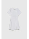 Moodo Biele bavlnené šaty s odhalenými chrbtom Moodo