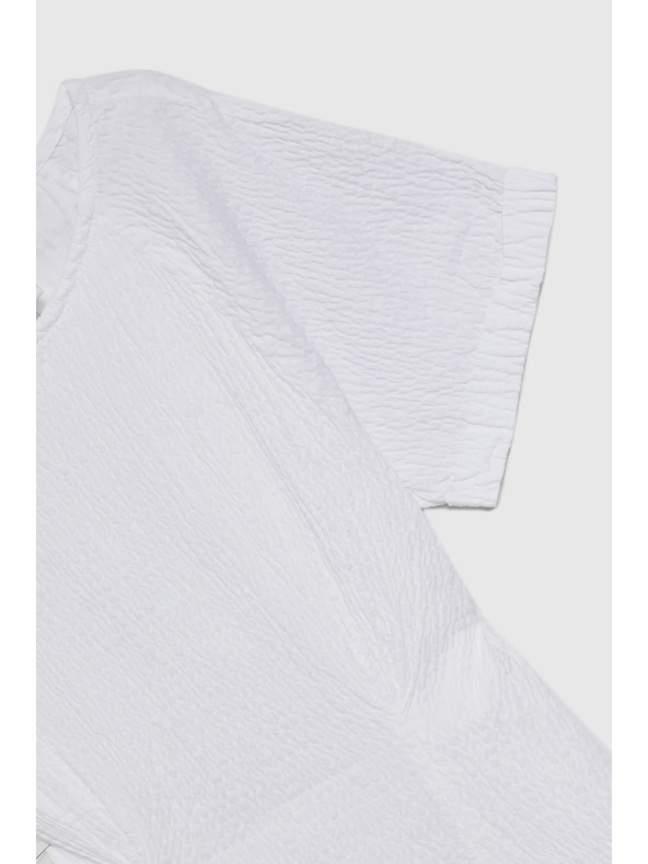 Moodo Biele bavlnené šaty s odhalenými chrbtom Moodo