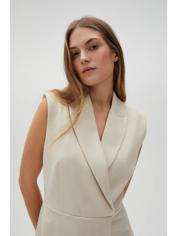 Moodo Elegantné šaty béžové Moodo