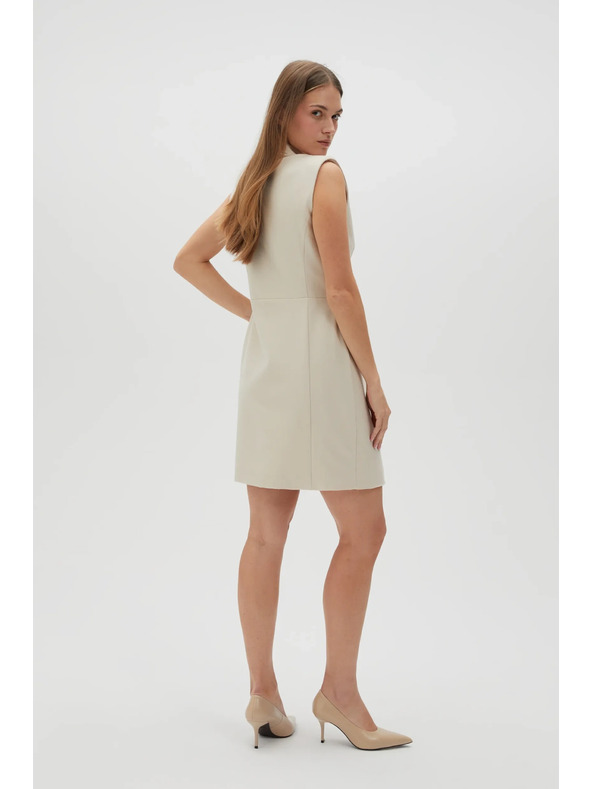 Moodo Elegantné šaty béžové Moodo