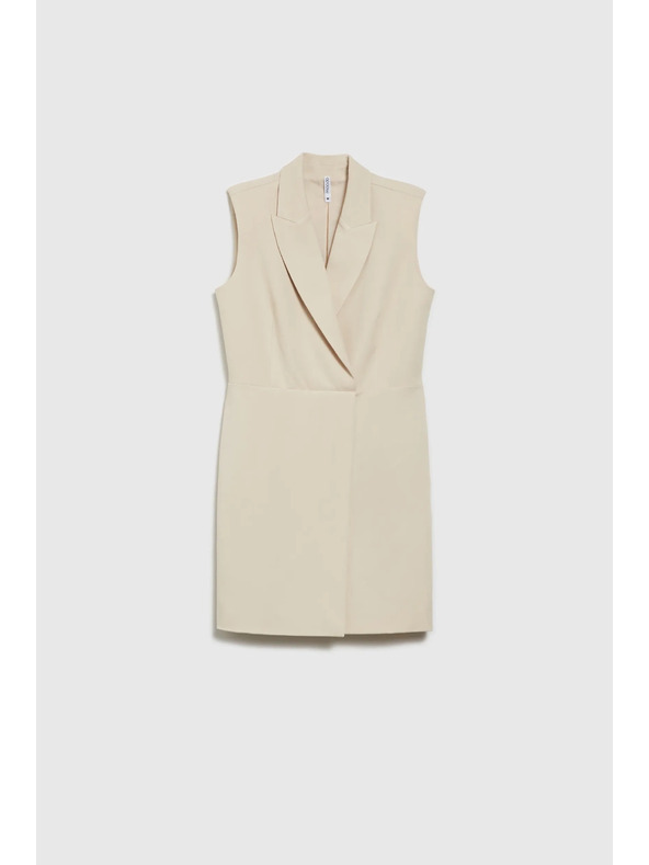 Moodo Elegantné šaty béžové Moodo