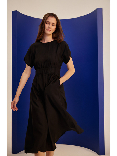 Moodo Viskózové šaty čierne Moodo