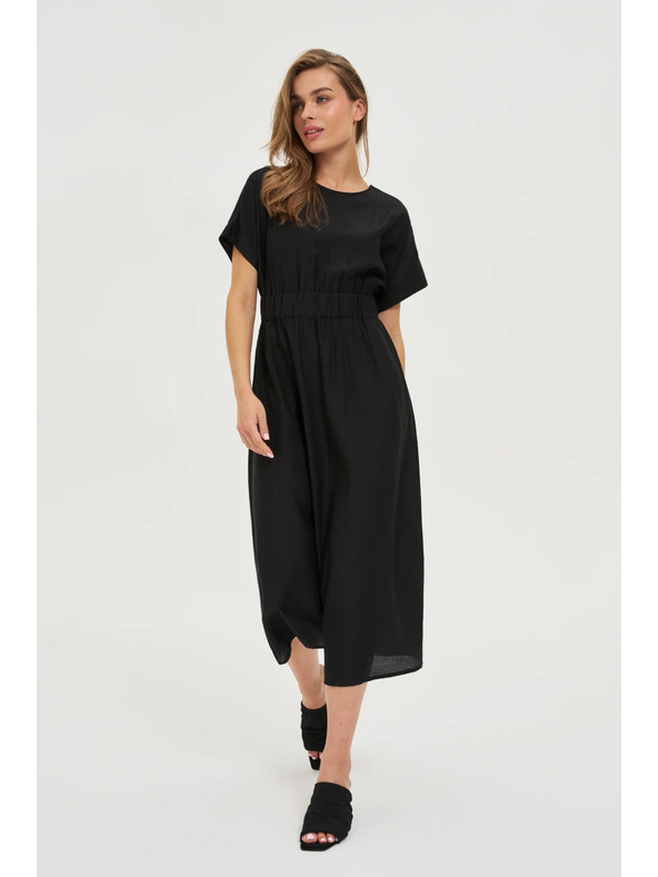 Moodo Viskózové šaty čierne Moodo