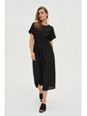 Moodo Viskózové šaty čierne Moodo
