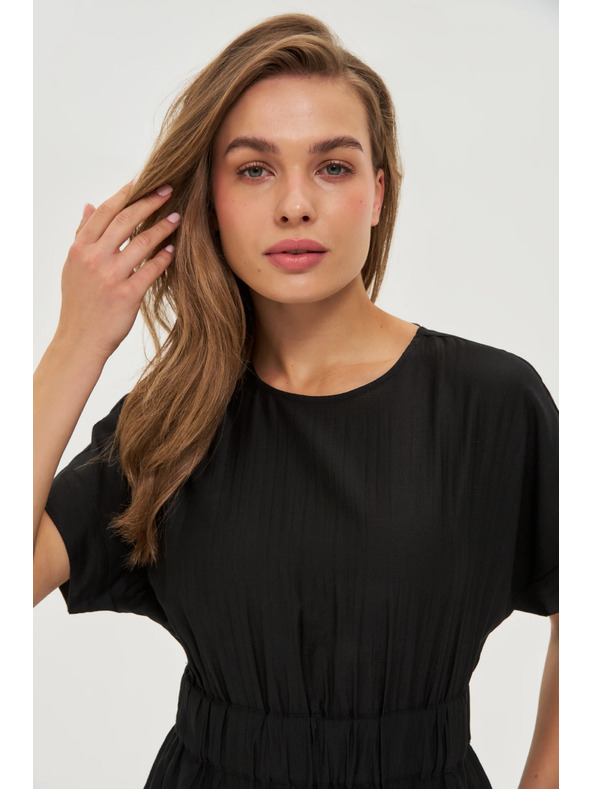 Moodo Viskózové šaty čierne Moodo