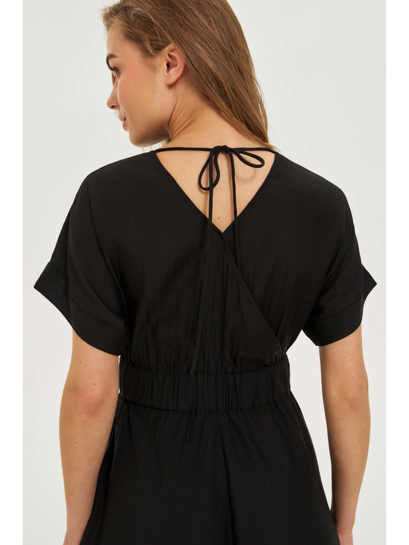 Moodo Viskózové šaty čierne Moodo