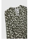 Moodo Rozšírené šaty s kvetinovým vzorom olivové Moodo