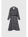 Moodo Viskózové šaty s páskom sivé Moodo