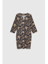 Moodo Tmavo modré kvetinové šaty Moodo