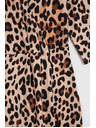 Moodo Béžové šaty s leopardím vzorom Moodo