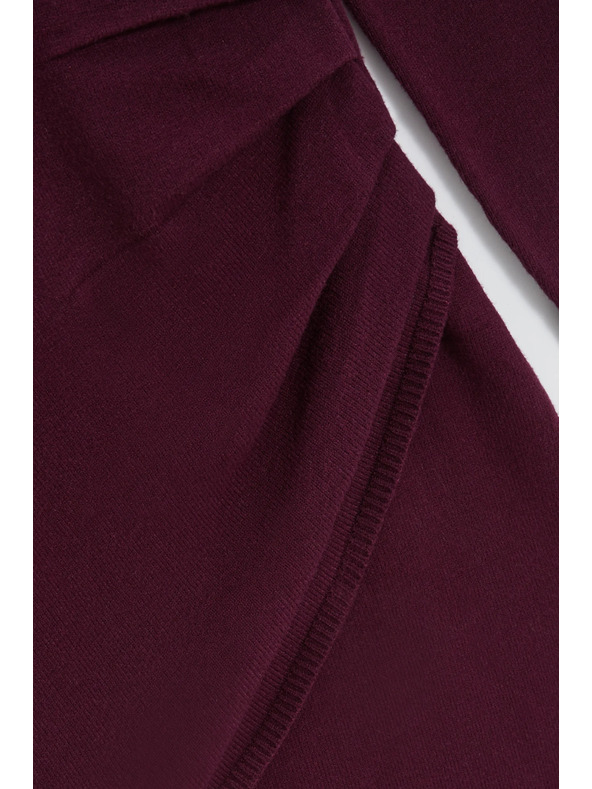 Moodo Pletené burgundské šaty Moodo