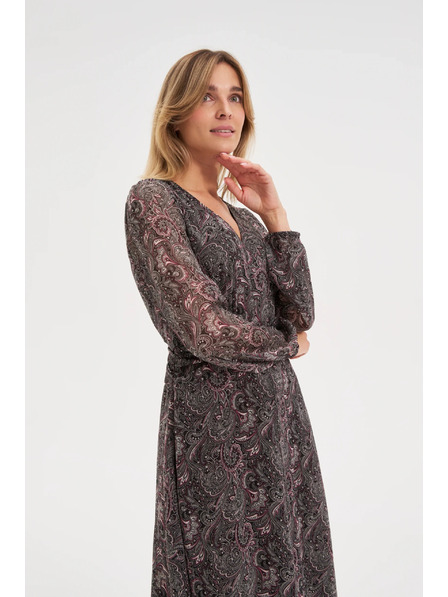 Moodo Vzorované šaty čierne Moodo