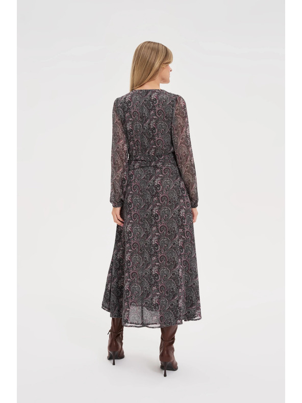 Moodo Vzorované šaty čierne Moodo