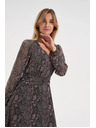 Moodo Vzorované šaty čierne Moodo