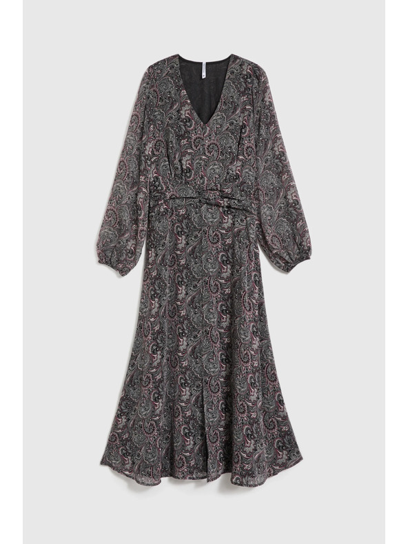 Moodo Vzorované šaty čierne Moodo