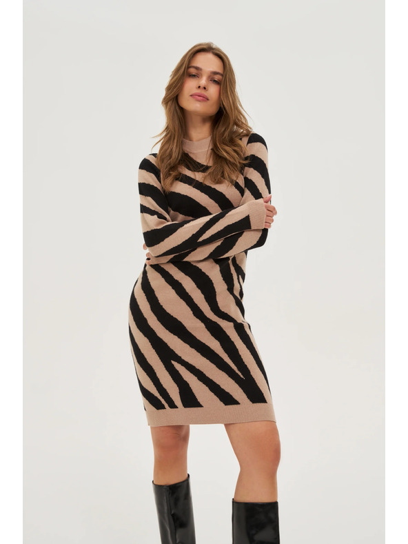 Moodo Priliehavé béžové šaty Moodo